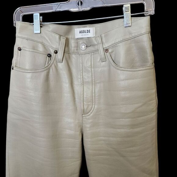 Agolde 90's Pinch waist Patent recycled leather pants‎ Sz 26 - Picture 10 of 12